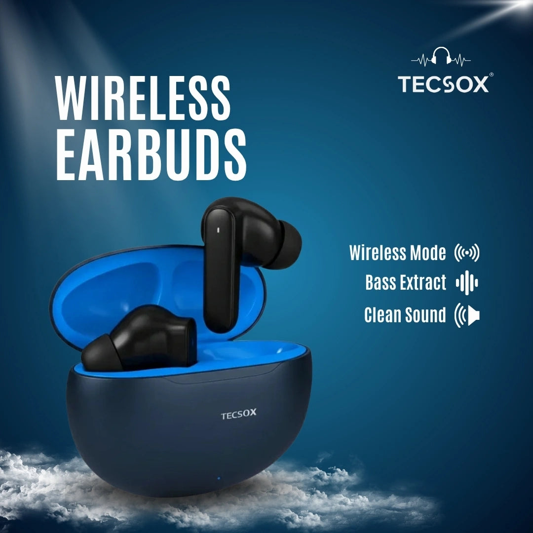 Order TecSox Pulse 611 Bluetooth Earbuds | Deep Bass | 30 Hour Play time