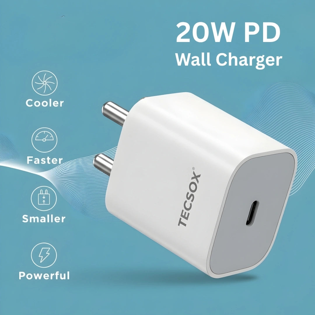 Type C 20W PD Wall Charger | For iOS & Samsung devices | Under ₹1999