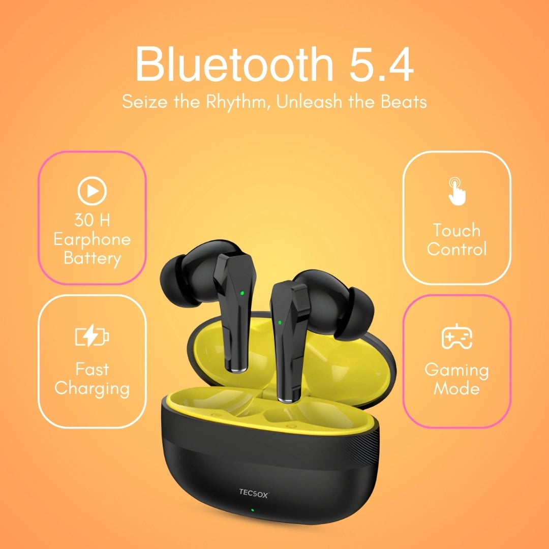 TecSox Ranger 311 Wireless Earbud With Deep Bass & Comfortable Fit | IPX Water Resistant