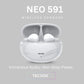 TecSox Neo591 Wireless Earbud With Deep Bass & Comfortable Fit | IPX Water Resistant