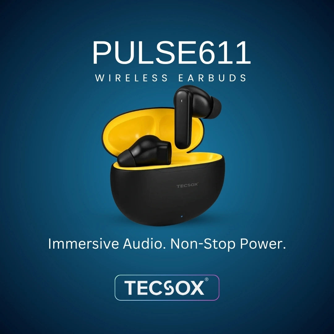 Order TecSox Pulse 611 Bluetooth Earbuds | Deep Bass | 30 Hour Play time