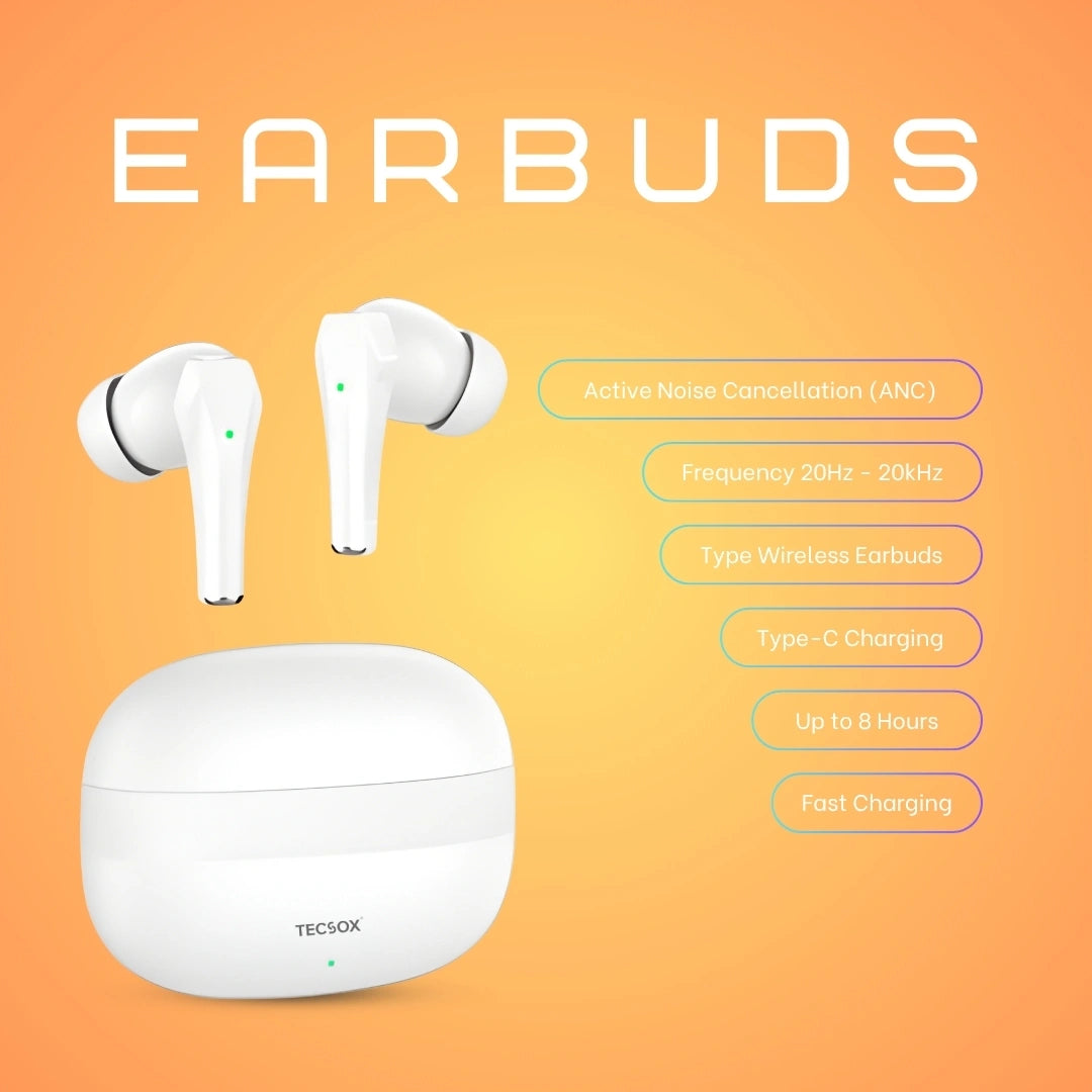 TecSox Ranger 311 Wireless Earbud With Deep Bass & Comfortable Fit | IPX Water Resistant
