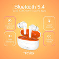 TecSox Ranger 311 Wireless Earbud With Deep Bass & Comfortable Fit | IPX Water Resistant 20