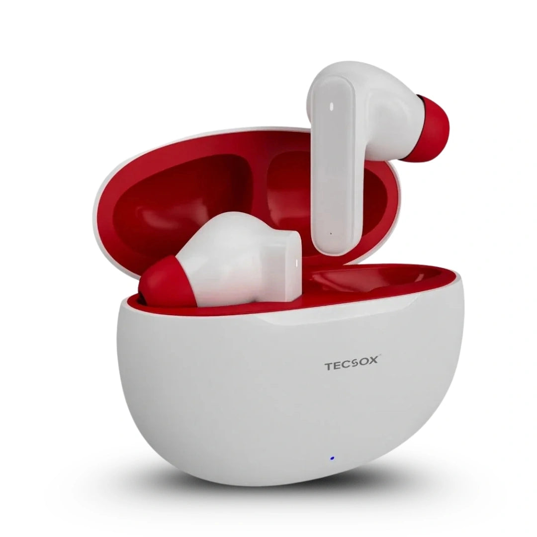 TecSox Pulse 611 Bluetooth Earbuds | Bluetooth 5.3 | 30Hr Play Time | Deep Bass Airpods