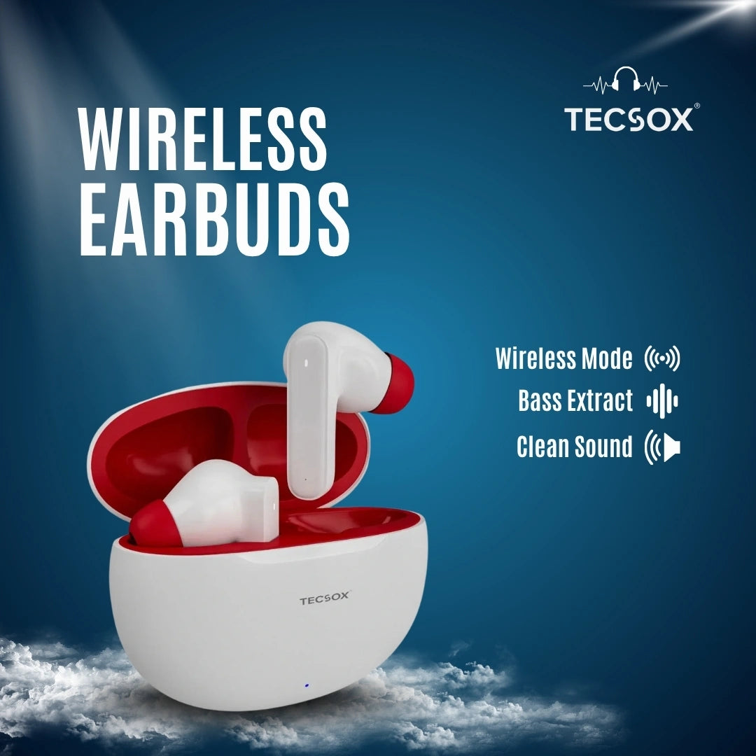 Order TecSox Pulse 611 Bluetooth Earbuds | Deep Bass | 30 Hour Play time