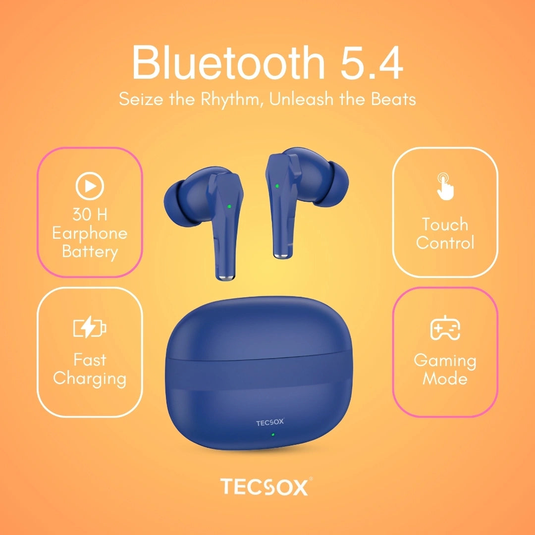 TecSox Ranger 311 Wireless Earbud With Deep Bass & Comfortable Fit | IPX Water Resistant
