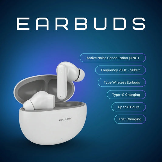 Order TecSox Pulse 611 Bluetooth Earbuds | Deep Bass | 30 Hour Play time