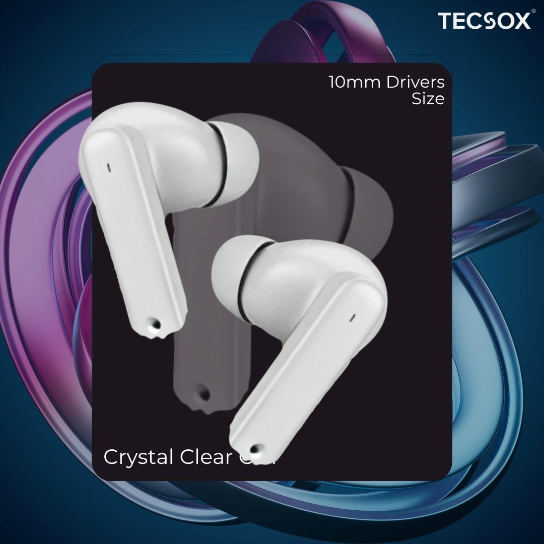 Order TecSox Pulse 611 Bluetooth Earbuds | Deep Bass | 30 Hour Play time