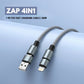 TecSox Zap 4-IN-1 Cable | 1 Meter Fast Charging Cable | 60W