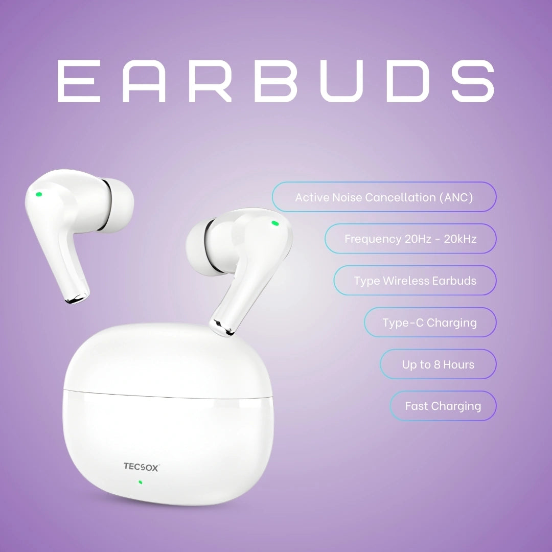 TecSox Ranger 221 Wireless Earbud With Deep Bass & Comfortable Fit | IPX Water Resistant