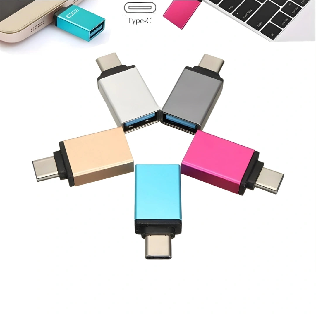 TecSox Aluminium Type C OTG Adapter to USB 3.0 | High-Speed Data Transfer Adapter