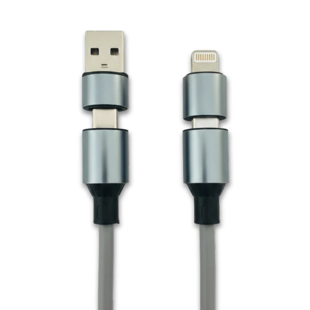 TecSox Zap 4-IN-1 Cable | 1 Meter Fast Charging Cable | 60W