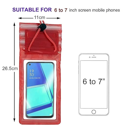 TecSox PVC Rain Protection Cover for 7 inches | Phone Pouch