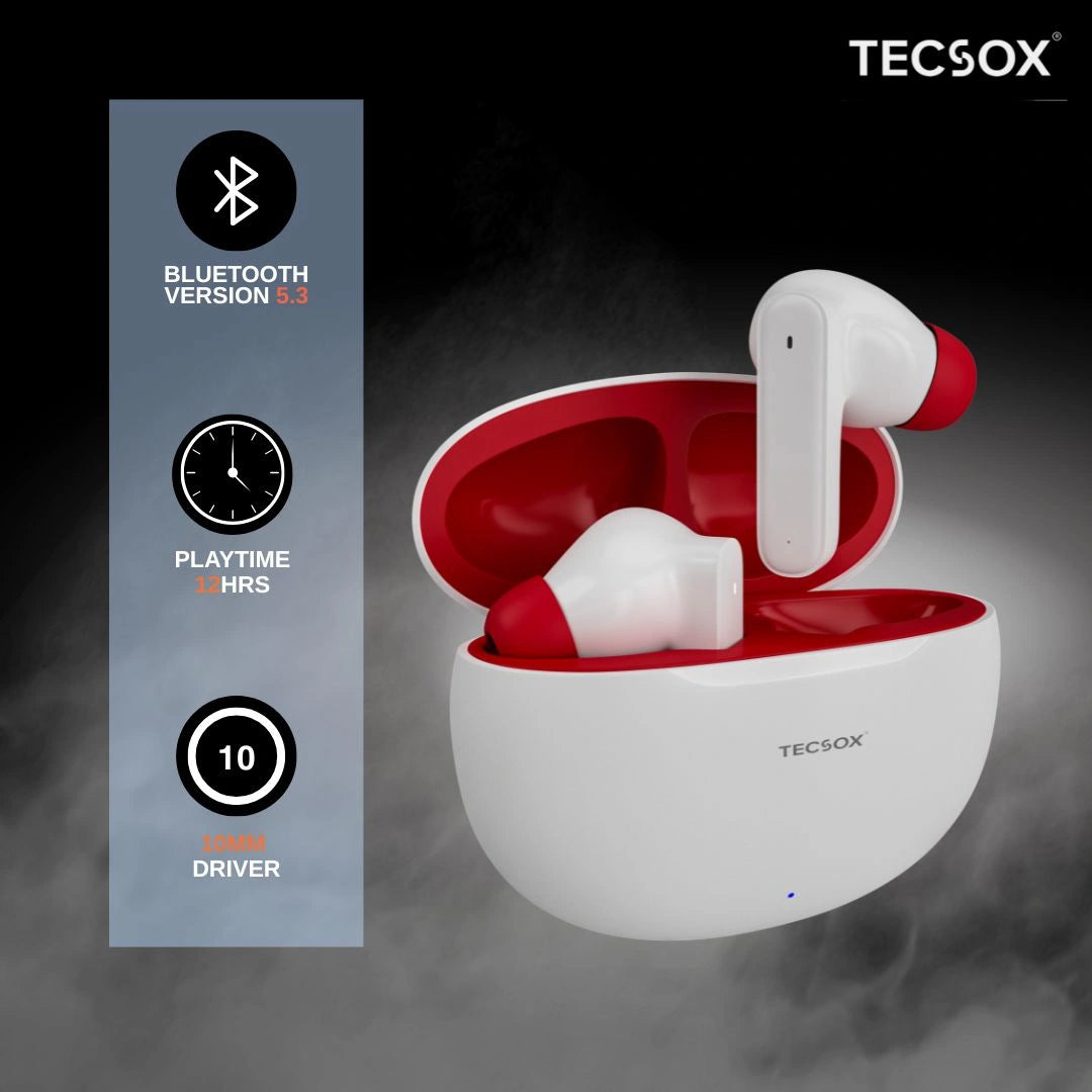 Order TecSox Pulse 611 Bluetooth Earbuds | Deep Bass | Under ₹1000