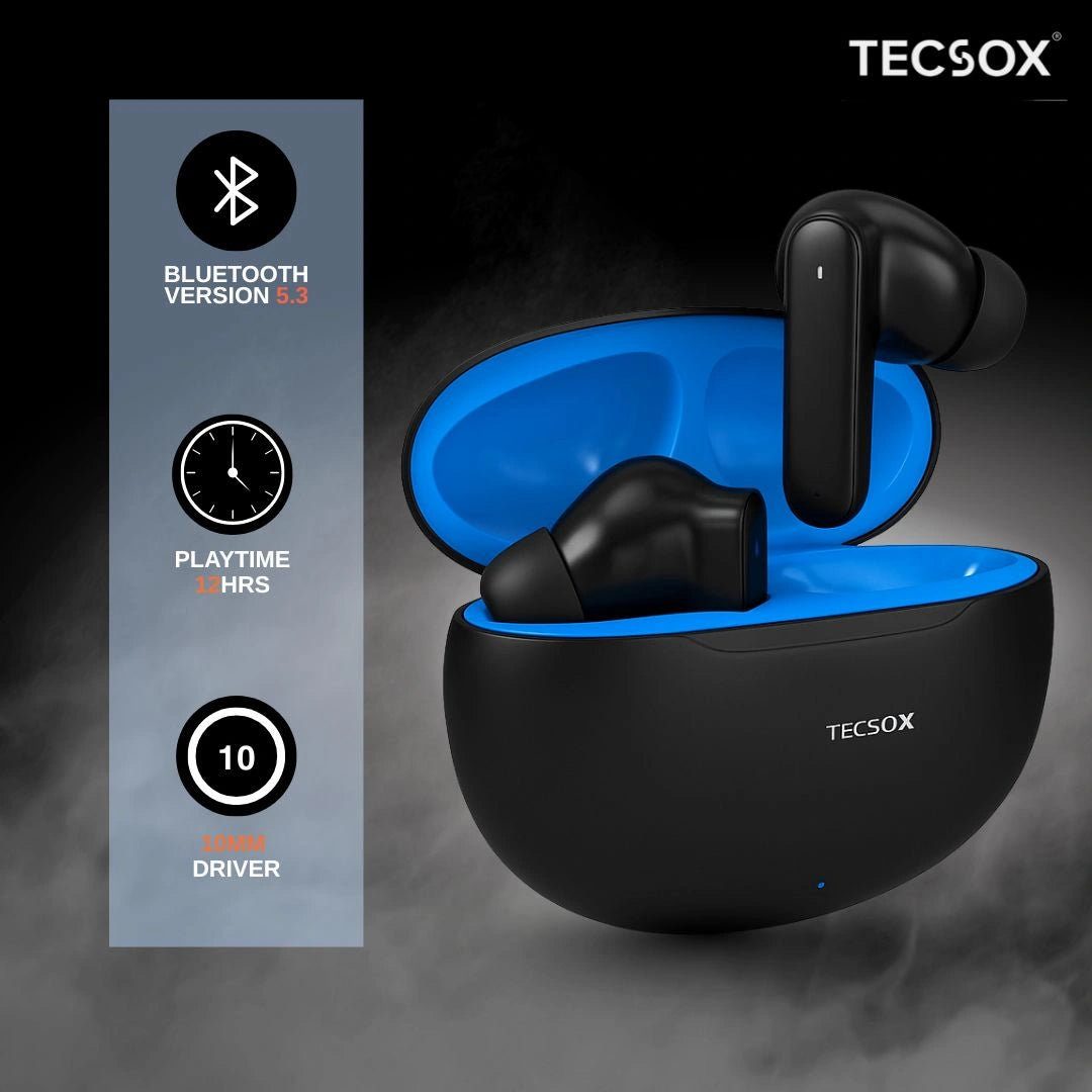 Order TecSox Pulse 611 Bluetooth Earbuds | Deep Bass | Under ₹1000