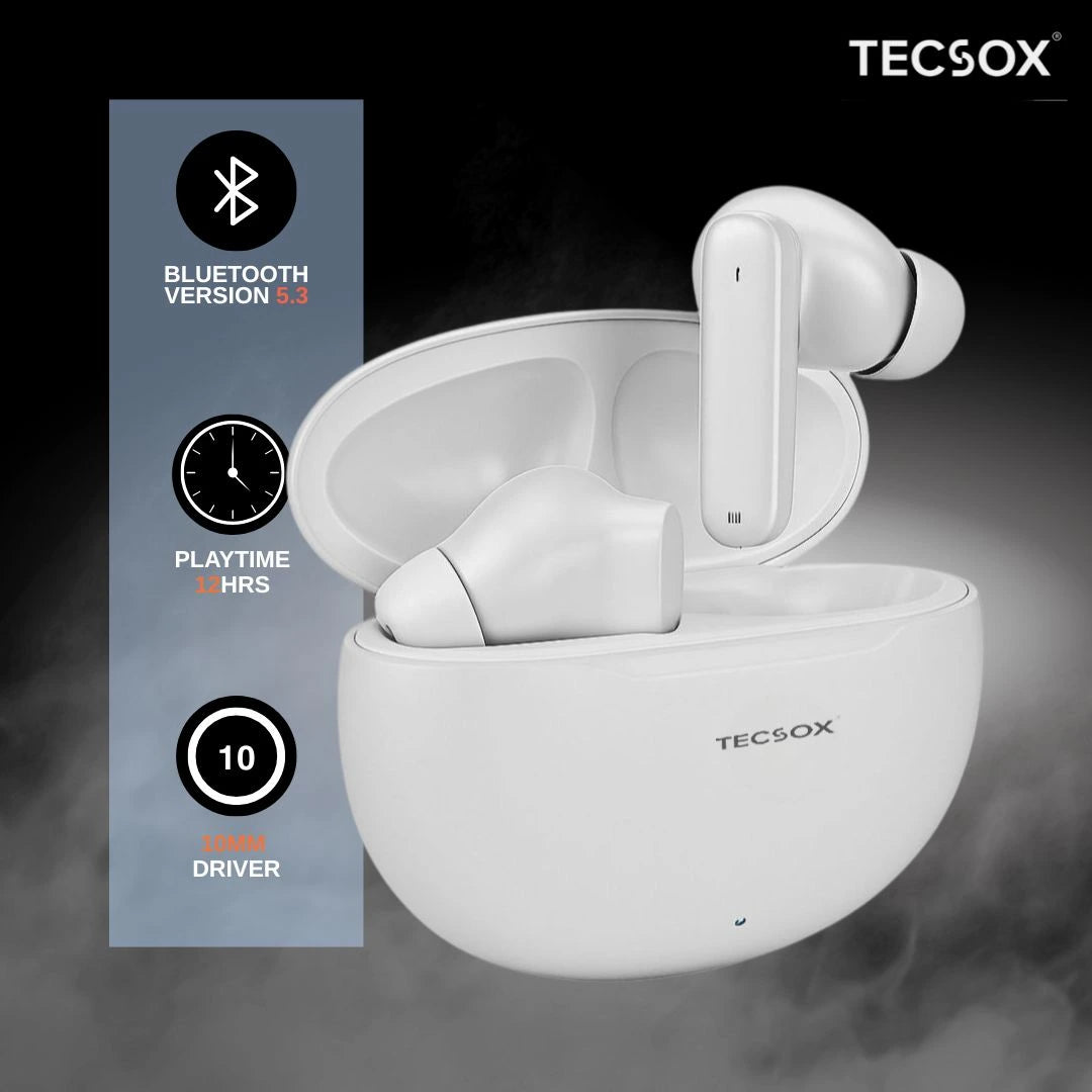 Order TecSox Pulse 611 Bluetooth Earbuds | Deep Bass | Under ₹1000