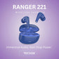 TecSox Ranger 221 Wireless Earbud With Deep Bass & Comfortable Fit | IPX Water Resistant