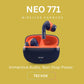 TecSox Neo771 Wireless Earbud With Deep Bass & Comfortable Fit | IPX Water Resistant