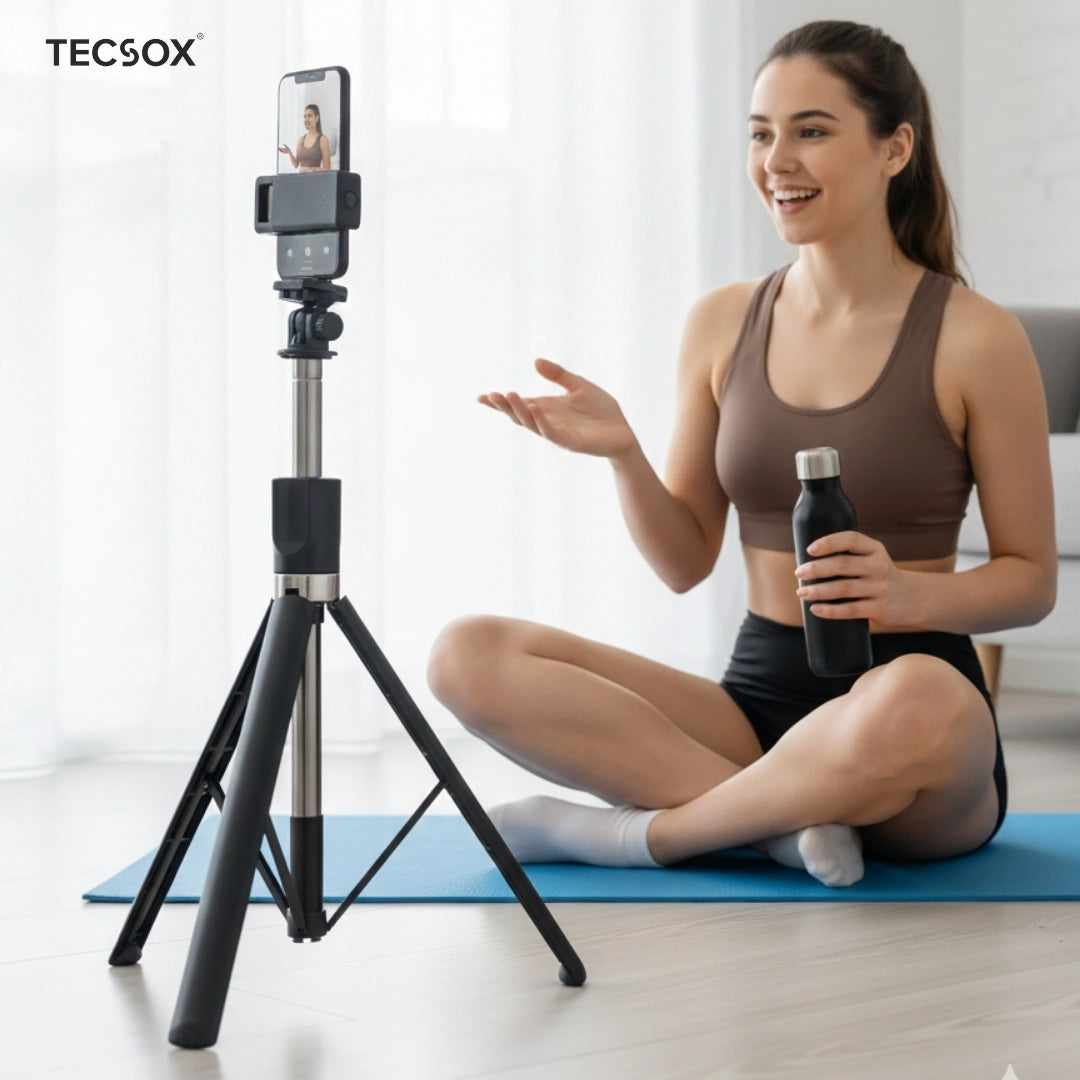 TecSox Halo Stick | 5FT Professional Multi-Role Tripod & Selfie Stick
