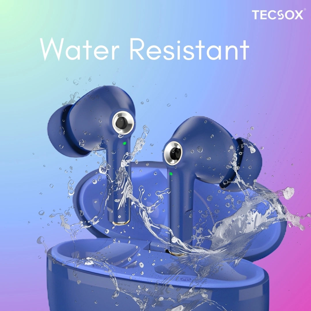 TecSox Omega 201 Wireless Earbud With Deep Bass & Comfortable Fit | IPX Water Resistant