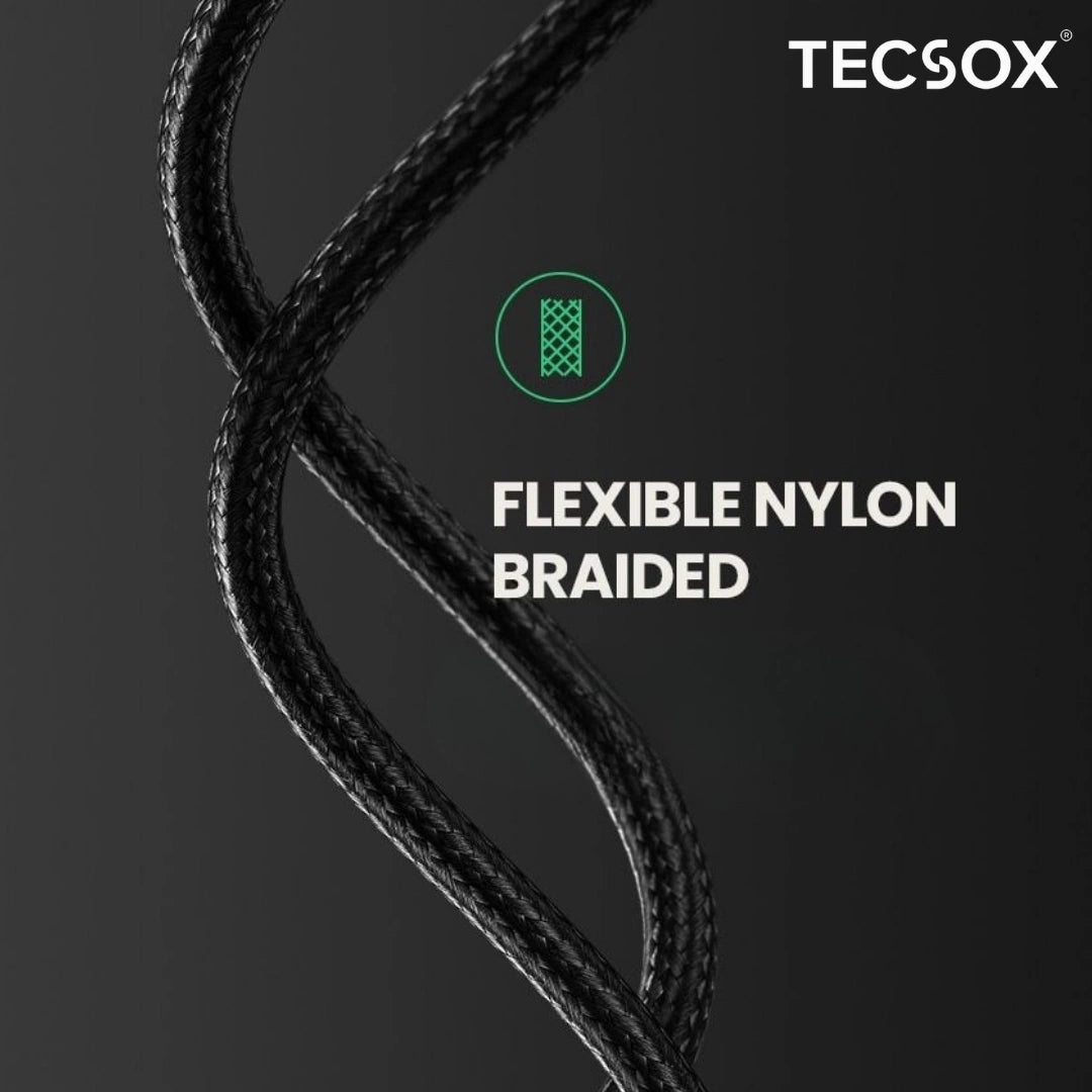 TecSox Zap Type-C to C | 1.5 Meter Fast Charging Cable | 60W
