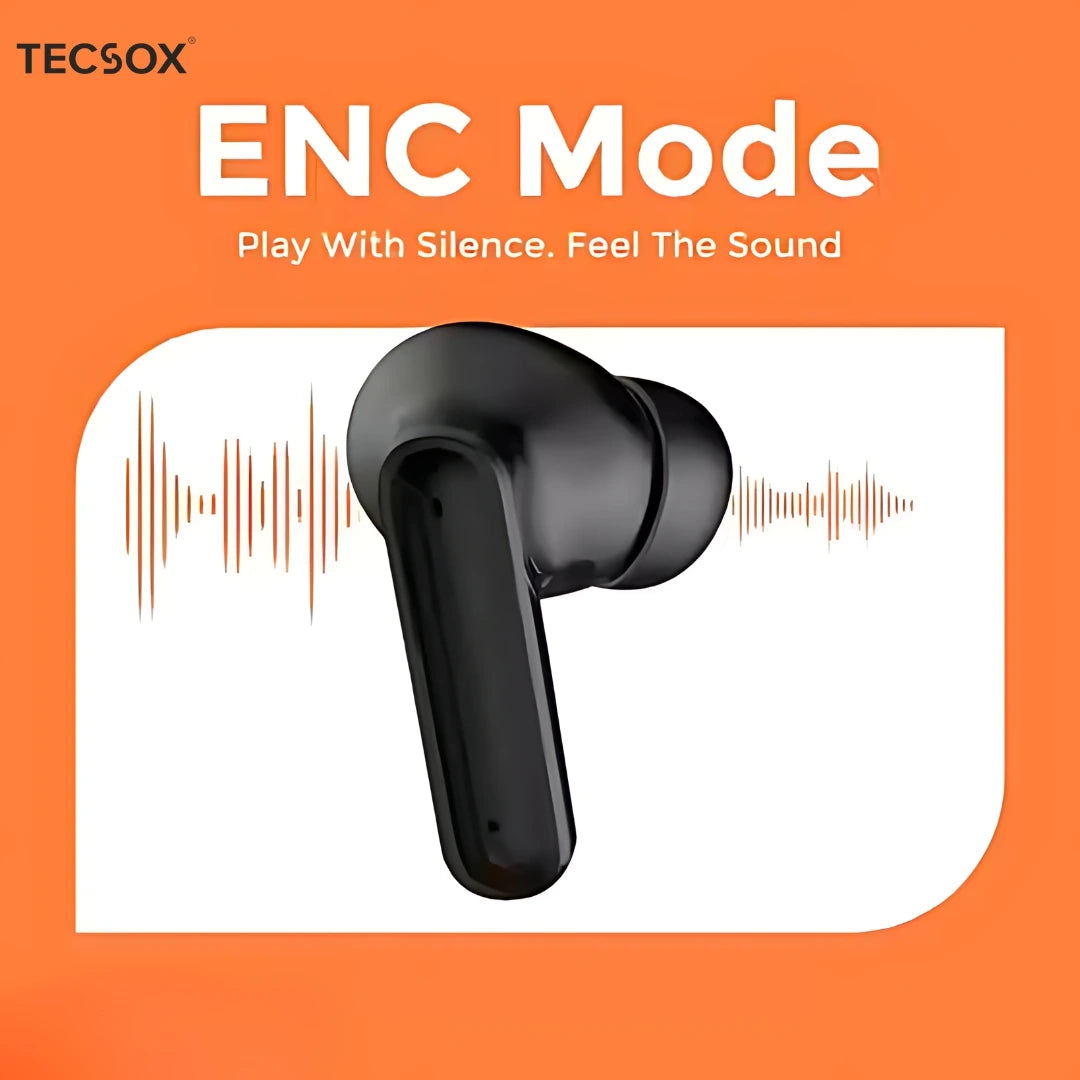 Order TecSox Pulse411  Bluetooth Earbuds | Deep Bass | Under ₹1000
