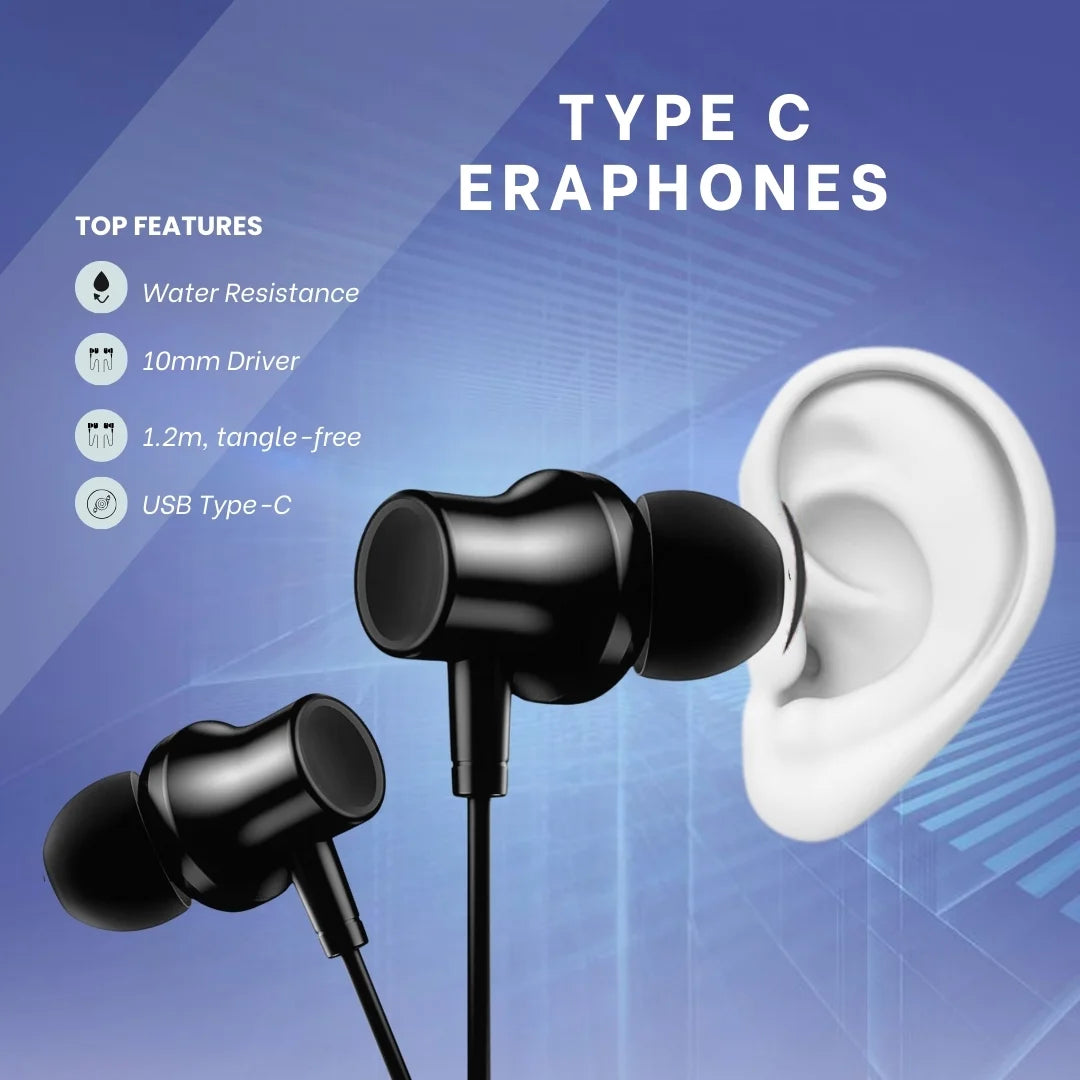 Order TecSox Type C Earphones Online | Supports All Device