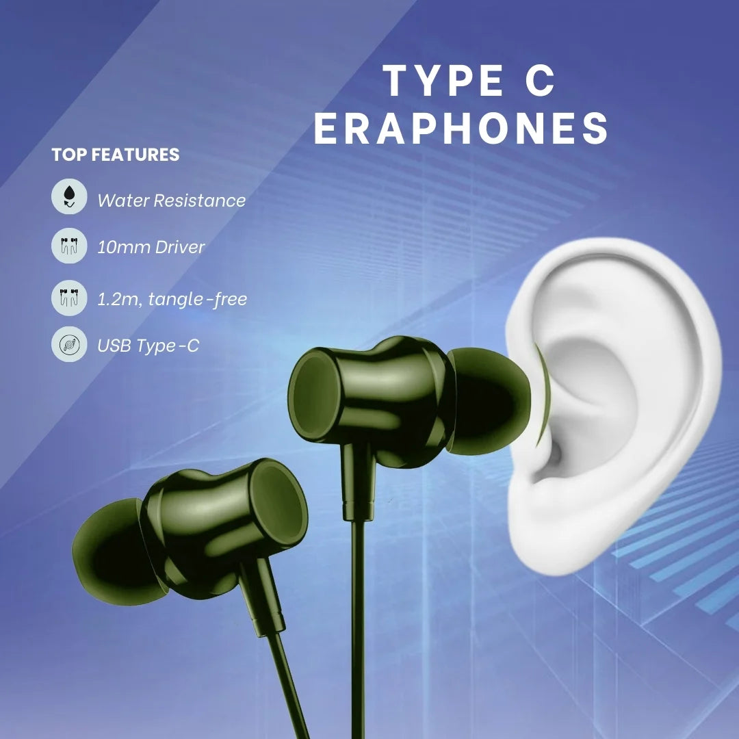 Order TecSox Type C Earphones Online | Supports All Device