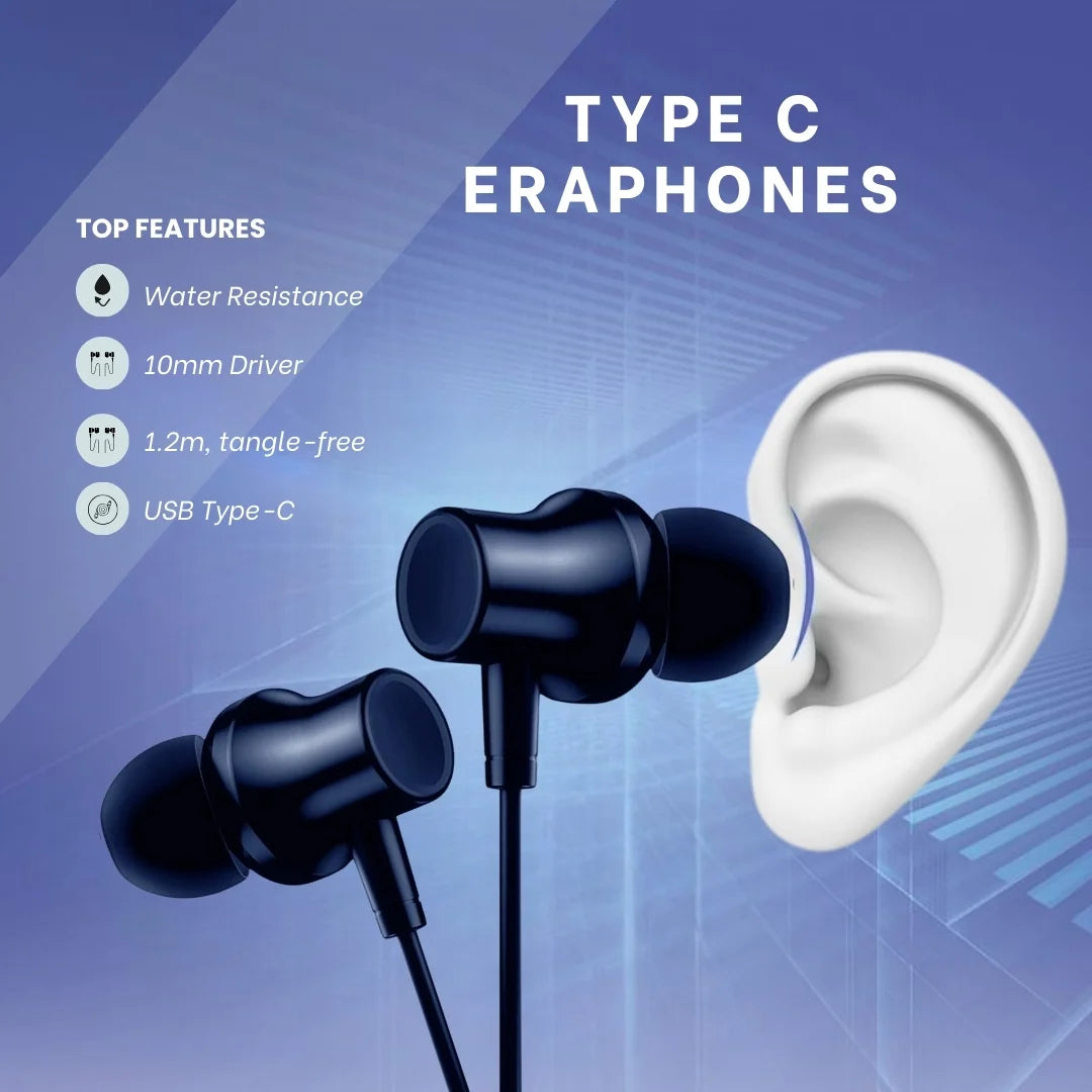Order TecSox Type C Earphones Online | Supports All Device