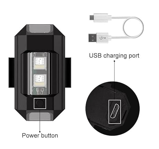 TecSox LED Emergency Strobe Light | USB Rechargeable