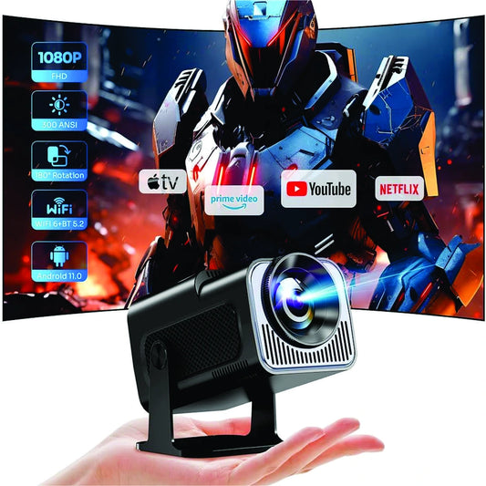 TecSox PANTHER Projector | 180 Rotatable | 4K Support | Auto Horizontal Keystone | Android 11.0