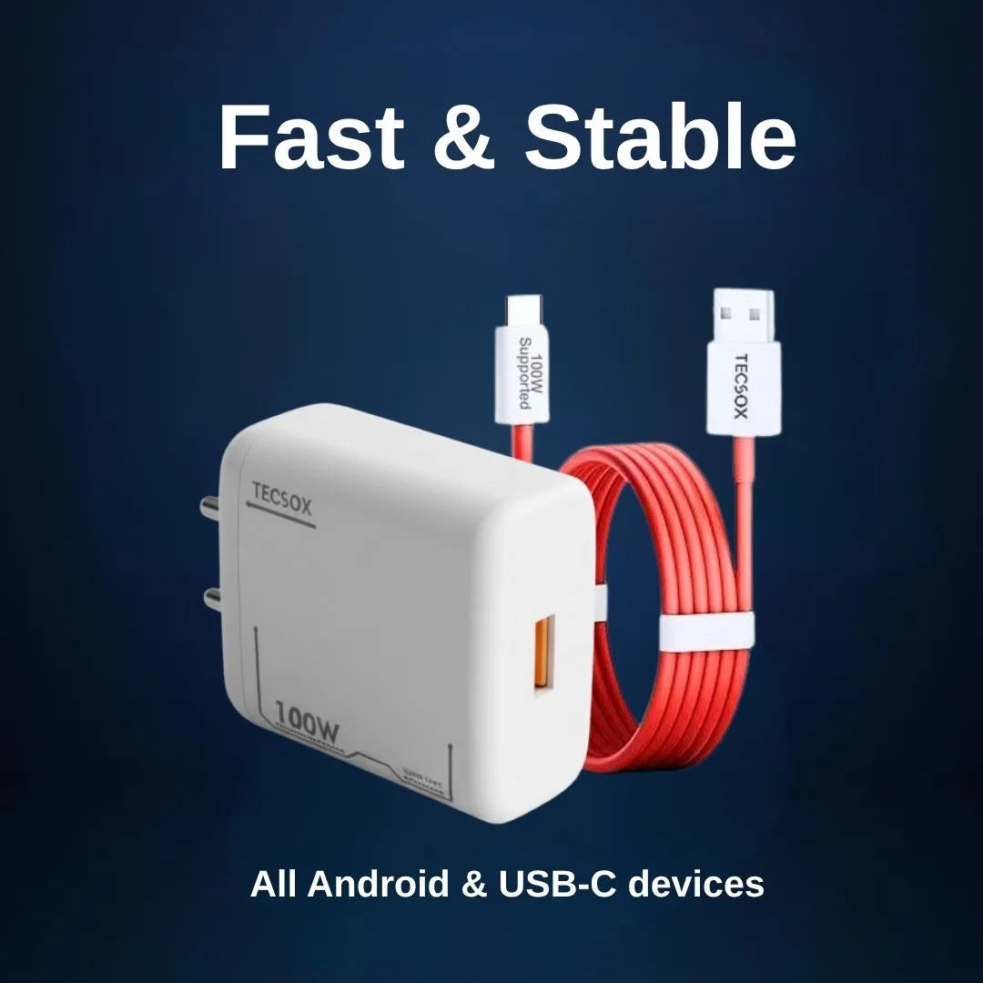 100W Charger + Cable | Fast Charging and Data Transfer