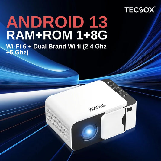 TecSox Revo Projector Online | 4K Video | Android 13 | Under ₹7000