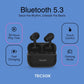 TecSox Moon Bluetooth Earbud With Deep Bass & Comfortable Fit | 30Hrs Playtime | IPX Water Resistant