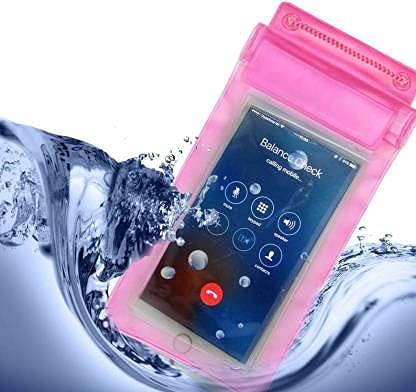 Buy TecSox Waterproof Sealed  PVC Transparent Rain Protection Mobile Cover Pouch [Pack of 2]