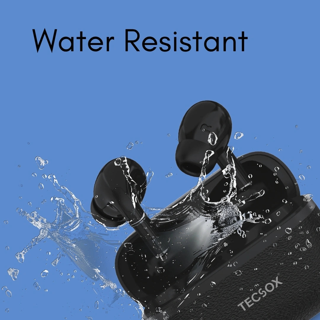 TecSox Moon Bluetooth Earbud With Deep Bass & Comfortable Fit | 30Hrs Playtime | IPX Water Resistant