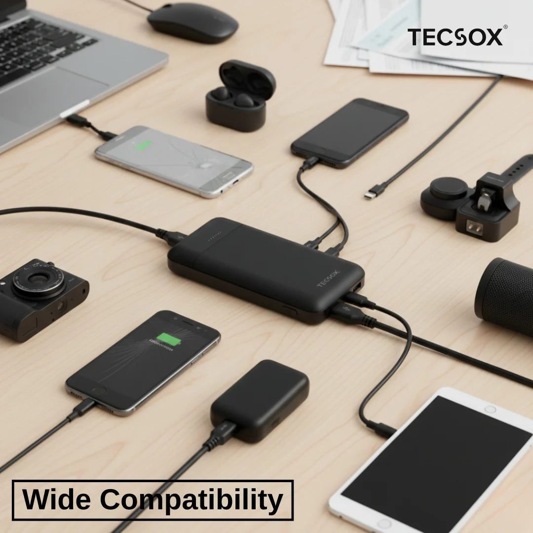 TecSox Power Pack | 10000 mAh Powerbank | 15W