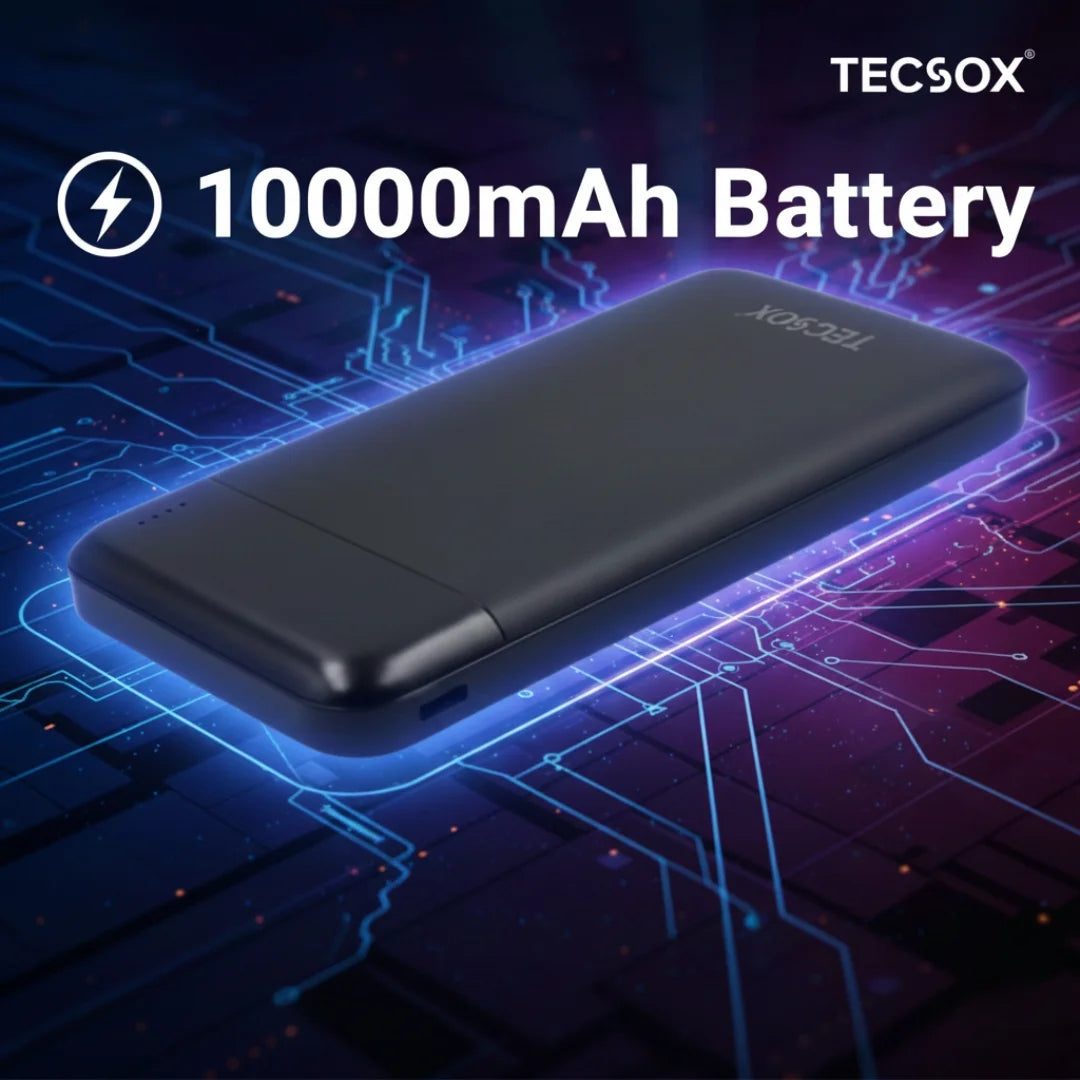 TecSox Power Pack | 10000 mAh Powerbank | 15W