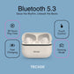 TecSox Moon Bluetooth Earbud With Deep Bass & Comfortable Fit | 30Hrs Playtime | IPX Water Resistant