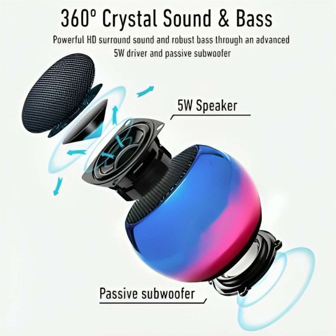 Mini Bluetooth Speaker |  | 360 Degree Crystal Sound & Bass | 5 Watt