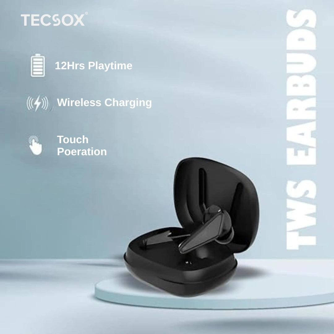 Order TecSox Pulse Bluetooth Earbuds | Deep Bass | Under ₹1000
