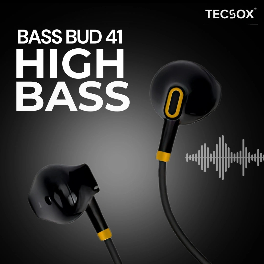 TecSox  Bass Bud41  Earphones Online | Under Rs.299