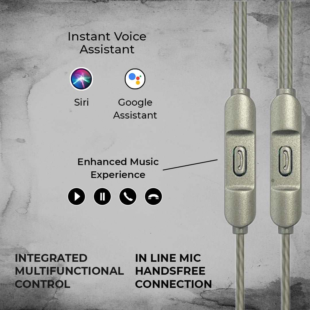 Octave Wired Earphones | Multifunctional Button Control | High Bass | Support PC & Mobile TecSox