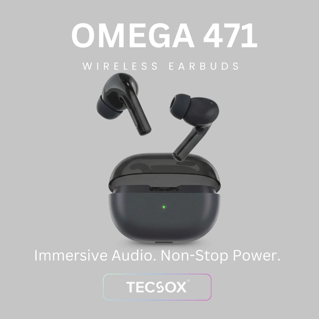 TecSox Omega 471 Wireless Earbud With Comfortable Fit | IPX Water Resistant