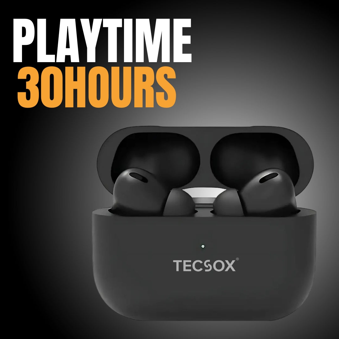 Buy TecPod Pro Black Matt Bluetooth Earbuds | Deep Bass | Water Resistant