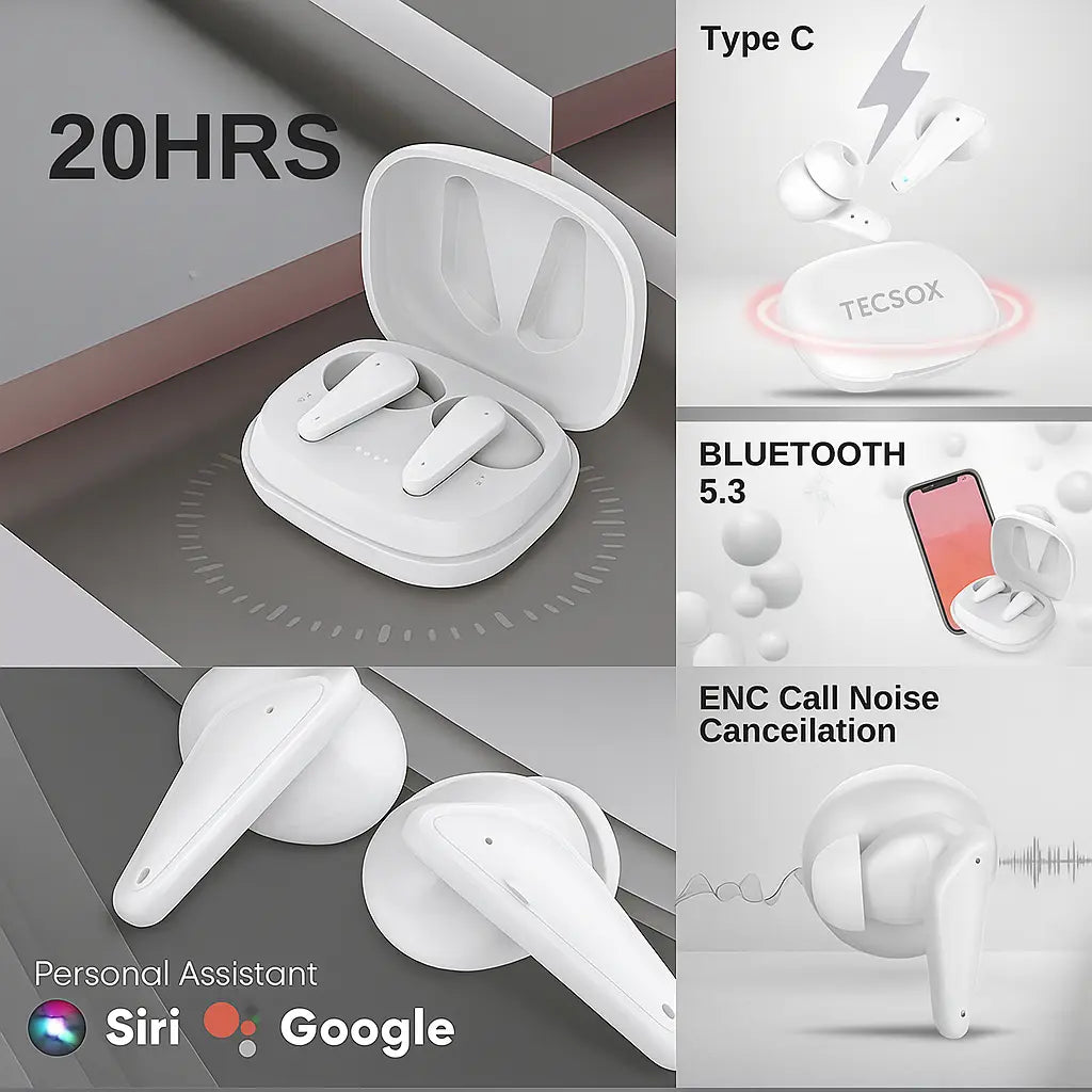 Order TecSox Pulse Bluetooth Earbuds |  Under ₹1000