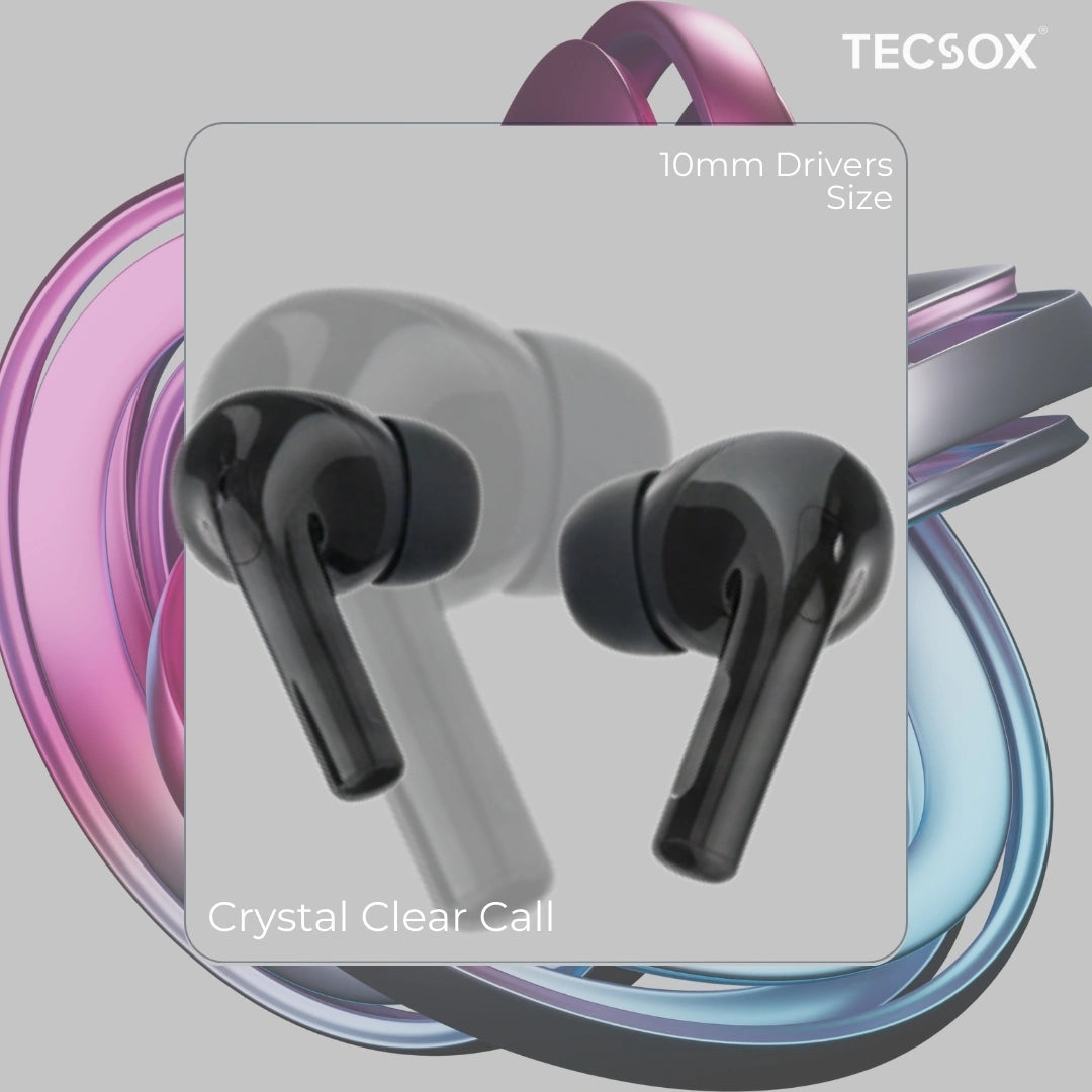 TecSox Omega 471 Wireless Earbud With Comfortable Fit | IPX Water Resistant