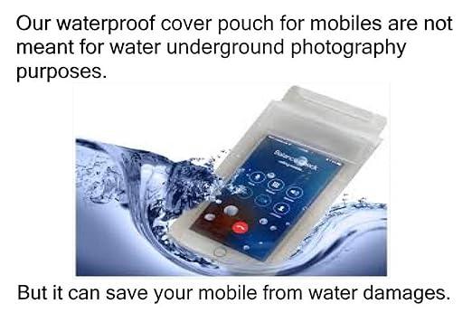 Buy TecSox Waterproof Sealed  PVC Transparent Rain Protection Mobile Cover Pouch [Pack of 2]