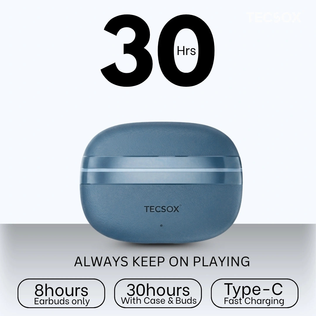 TecSox Neo861 Bluetooth Earbud With Deep Bass | IPX Water Resistant
