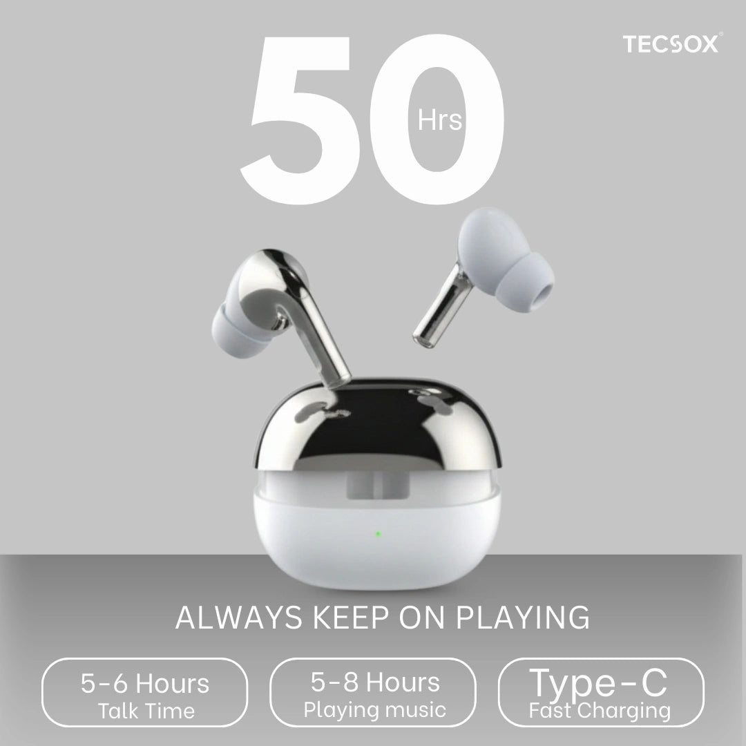 TecSox Omega 471 Wireless Earbud With Comfortable Fit | IPX Water Resistant